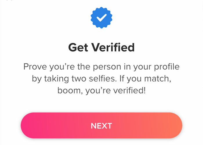 Tinder's Comment about verified blue checkmark