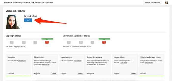 Get Verified on YouTube