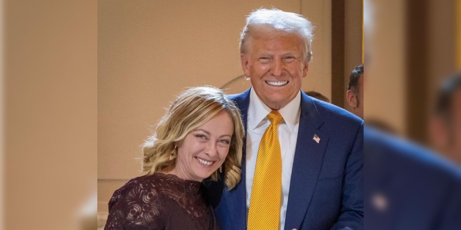 Giorgia Meloni and Donald Trump