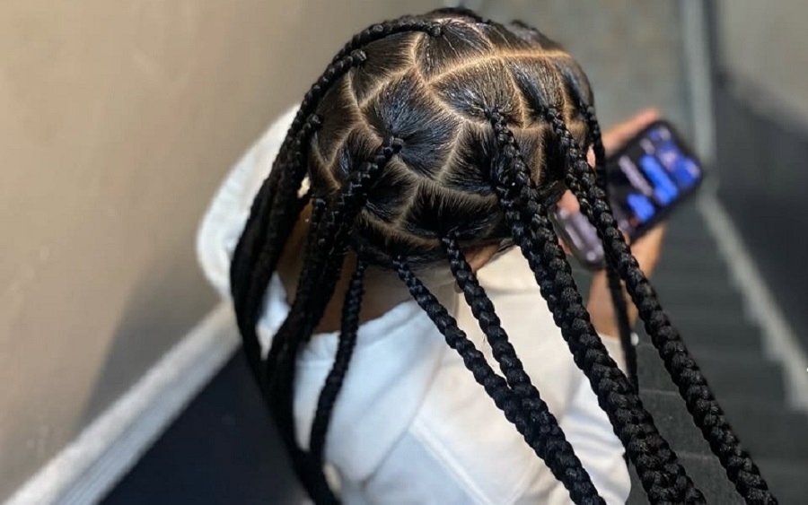Large Knotless Braids