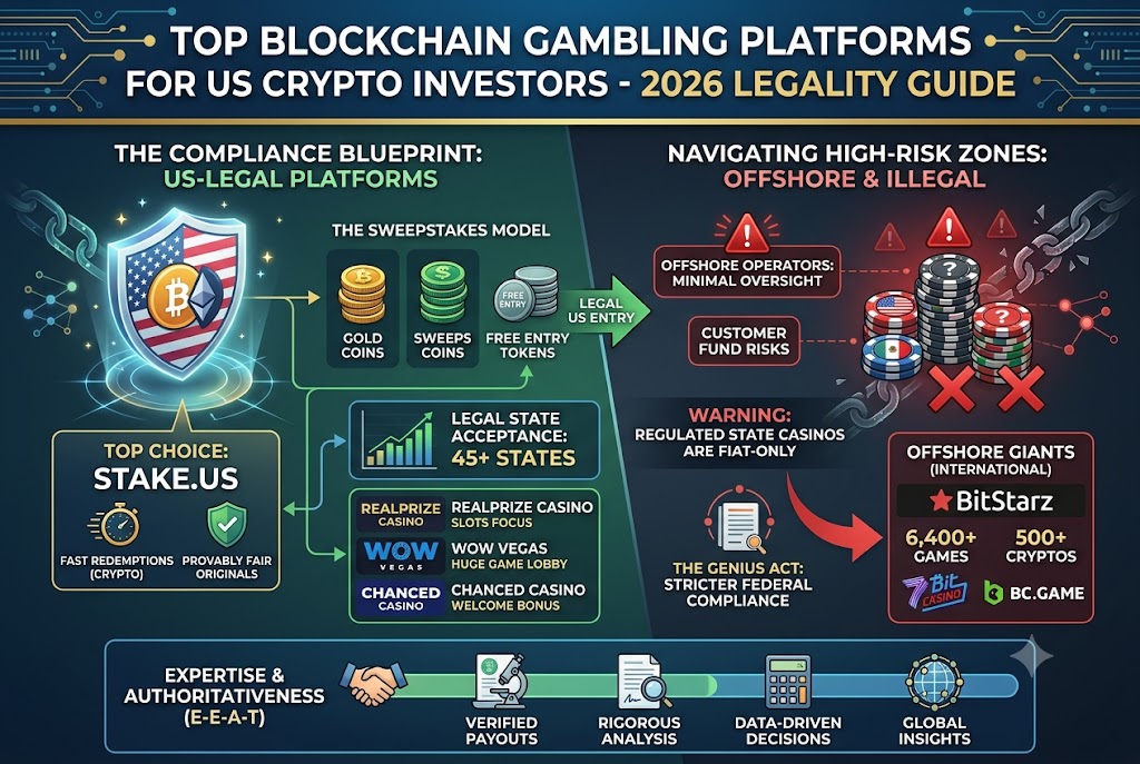 Top Blockchain Gambling Platforms for Crypto Investors: The 2026 US Legal Guide